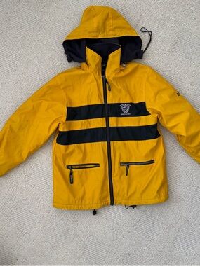 Beacon Point Nantucket Youth Yellow & Black Hooded Jacket